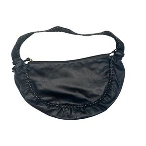 MinoBossi Black Leather Shoulder Bag